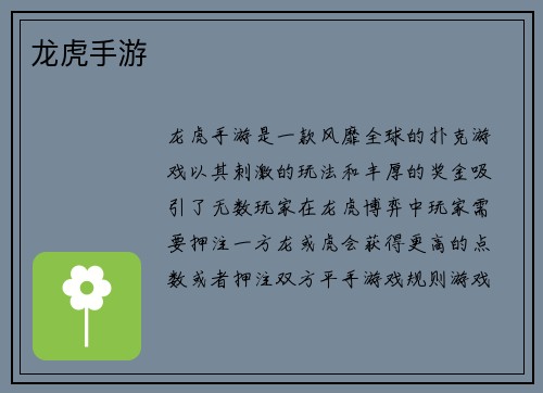 龙虎手游